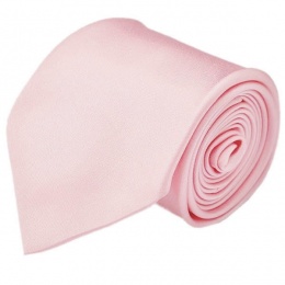 Boys Pale Pink Plain Satin Tie (45'')